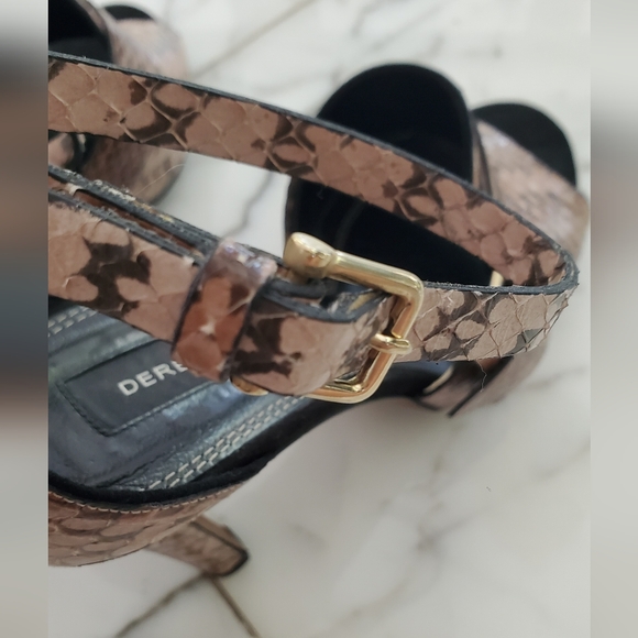 DEREK LAM - size 9-PENNY LOAFER HEELS  - SNAKE SKIN - Picture 9 of 9